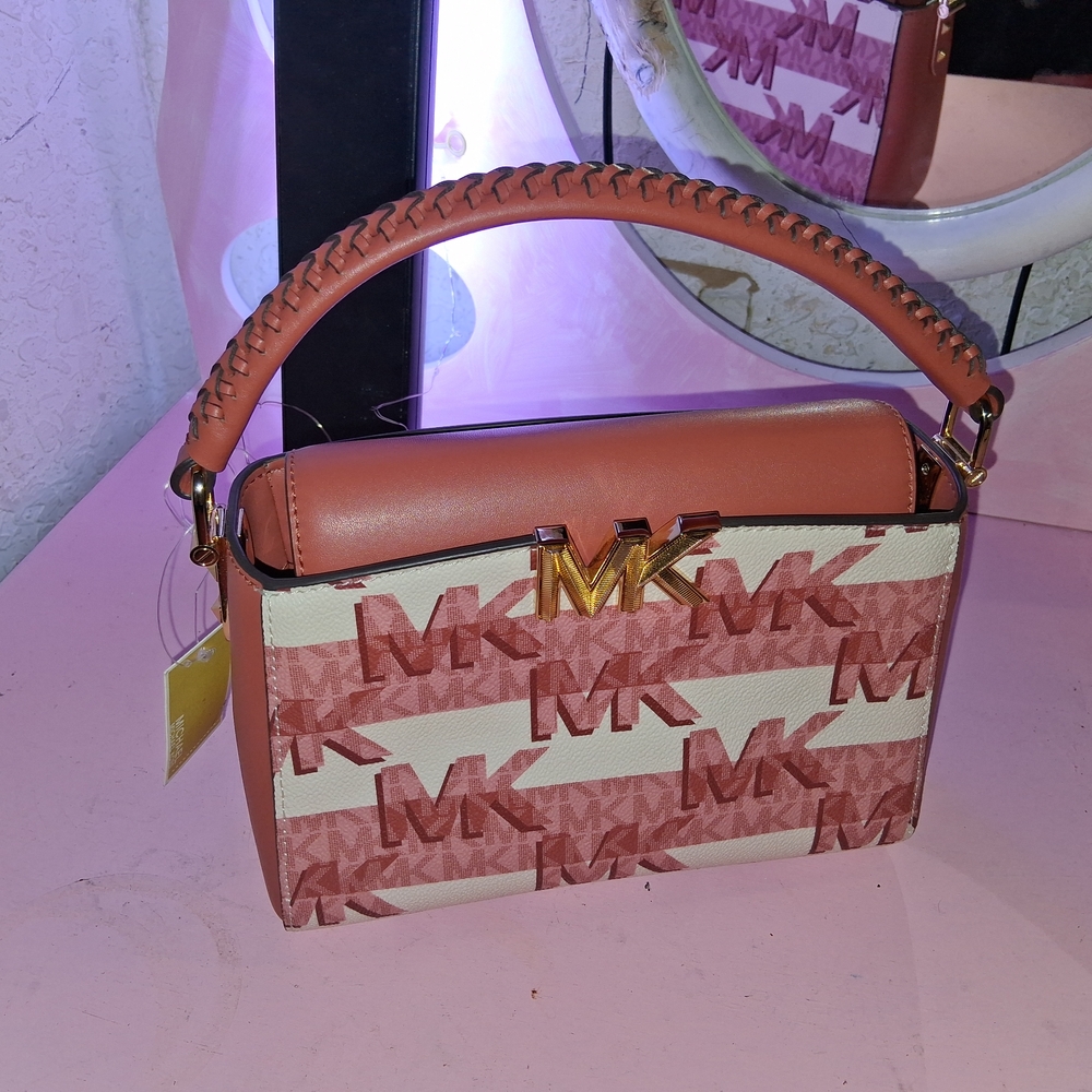 Michael Kors Pink and Cream Women's Bag